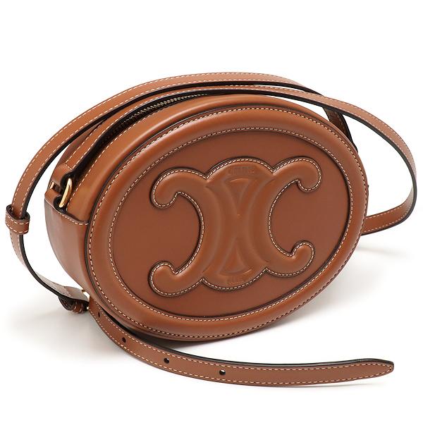 CELINE 美品 セリーヌ クロスボディ オーバルパース キュイル