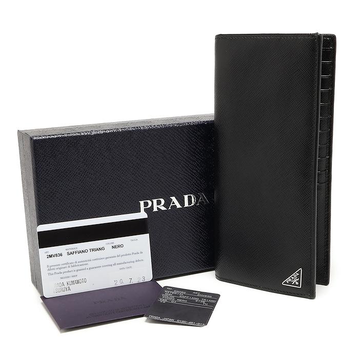 PRADA（プラダ） 美品 サフィアーノトライアングル 2MV836 NERO 直営店 