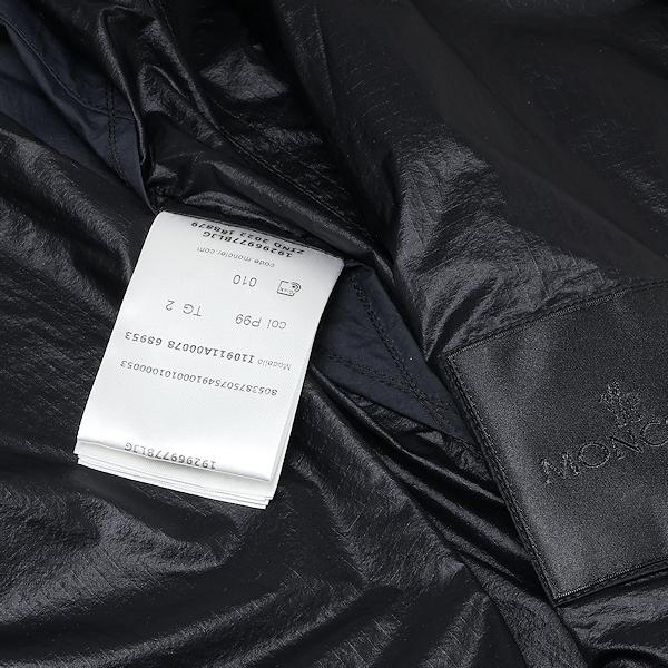 未使用 モンクレール ALGEDI GIUBBOTTO I10911A00078 68953 フード付きナイロンジャケット 2/Mサイズ ブラック メンズ MONCLERの画像