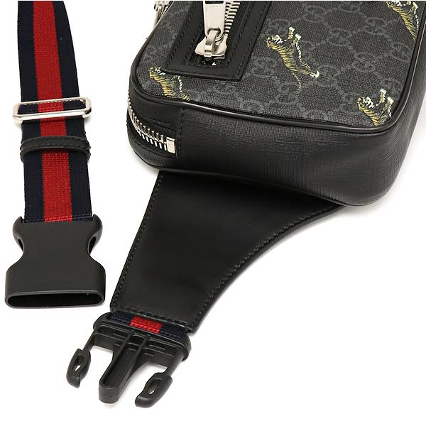 GUCCI（グッチ） GGスプリーム タイガー ボディバッグ 474293 ブラック