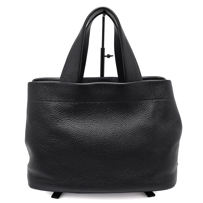 CANAPA 美品 プラダ パンチングロゴ ミディアム ソフトレザー トート