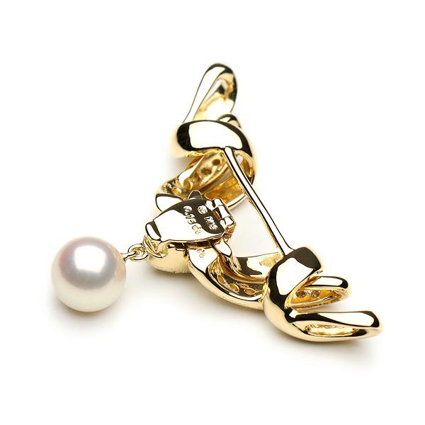 極美品 MIKIMOTO ミキモト ペントップ チャーム K18 パール7個 【公式