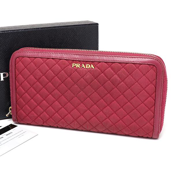 PRADA（プラダ） TESSUTO QUILTIN キルティング ラウンドファスナー長 