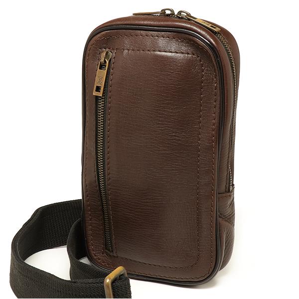 ルイヴィトン ユタ スィウ ボディバッグ レザー ブラウン 美品 LOUIS VUITTON ボディバッグ レザー ユタライン スィウ