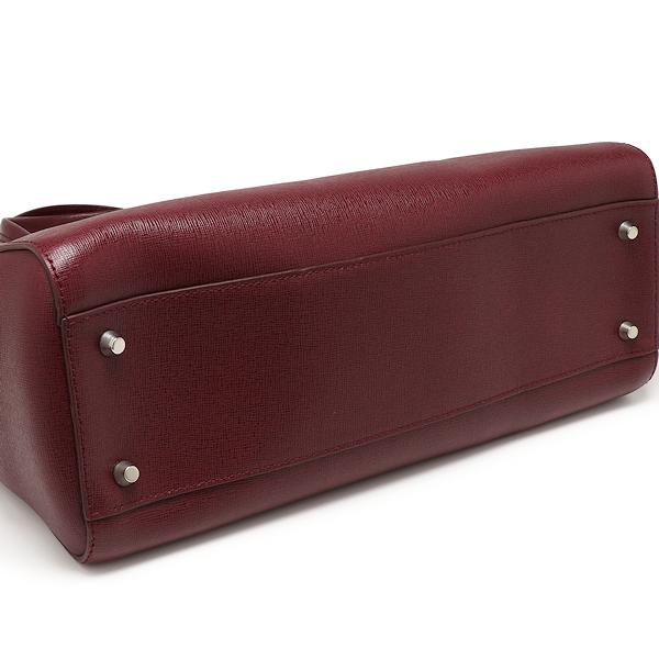 FURLA（フルラ） 美品 ハンドバッグ レザー ワインレッド レディース