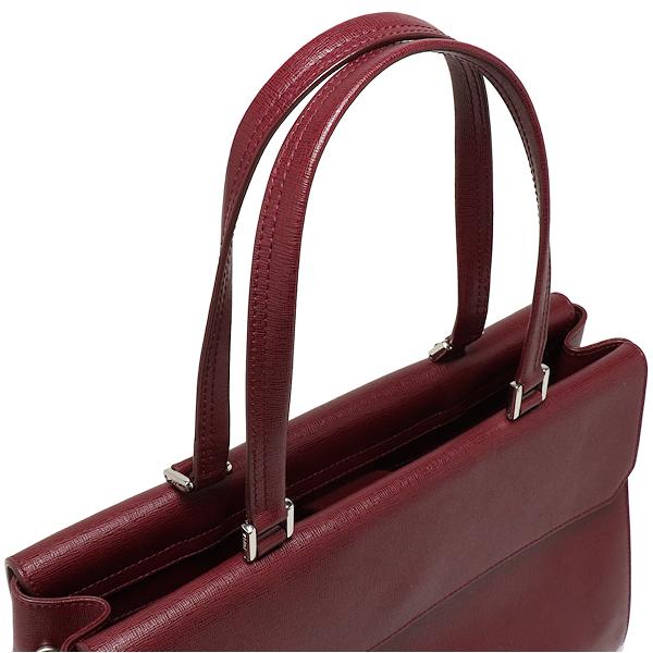 FURLA（フルラ） 美品 ハンドバッグ レザー ワインレッド レディース