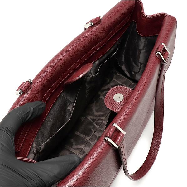 FURLA（フルラ） 美品 ハンドバッグ レザー ワインレッド レディース