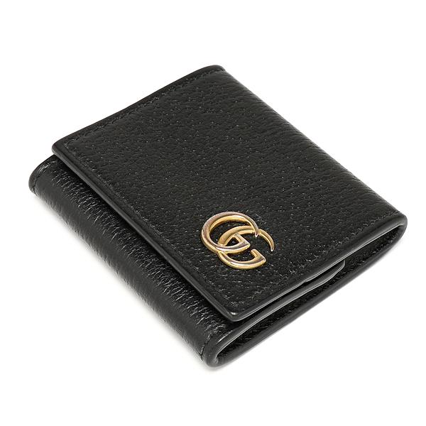 専用グッチ GGマーモント レザー コインケース 473959 ブラック GUCCI グッチ GGマーモント コインケース 直営店購入品 473959