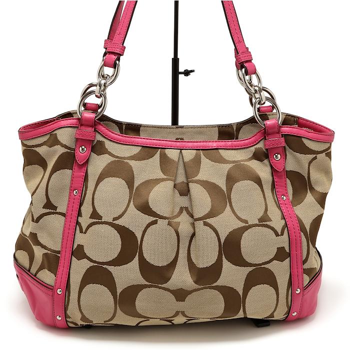 COACH（コーチ） 美品 アレクサンドラ チェーンシグネチャー トート