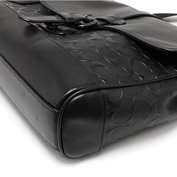 COACH F67355 ショルダーバッグ 黒 レザー シグネチャー メンズ COACH（コーチ） ショルダーバッグ F67355 レザー ブラック メンズ
