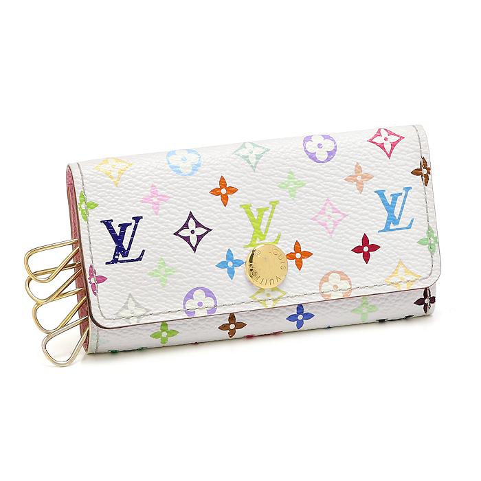 【美品】ルイヴィトン マルチカラー ミュルティクレ4 キーケース 正規品 LOUIS VUITTON（ルイ・ヴィトン） キーケース モノグラムマルチカラー