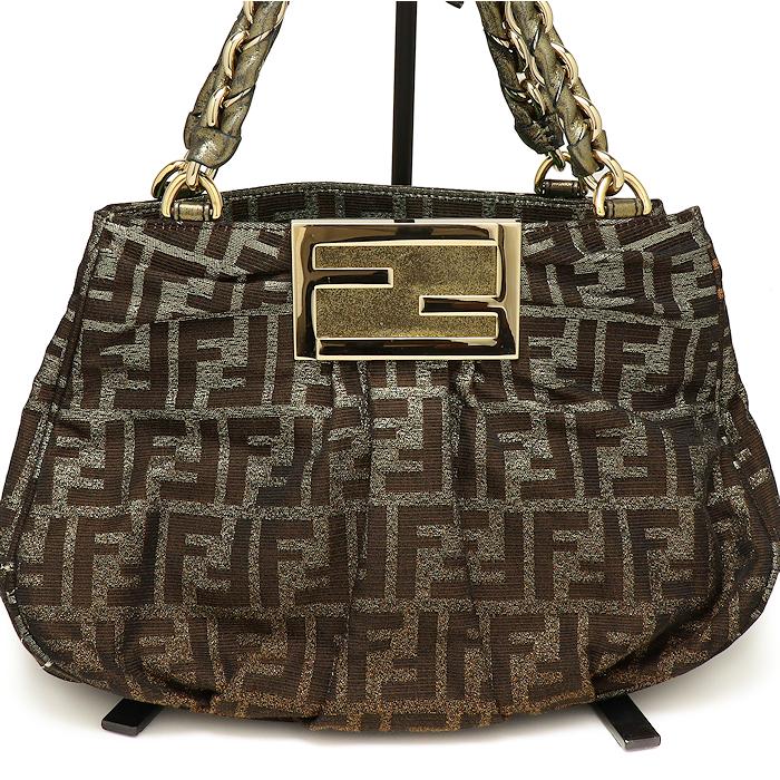 FENDI フェンディ ズッカ ミア ハンドバッグ 2way チェーン FF金具
