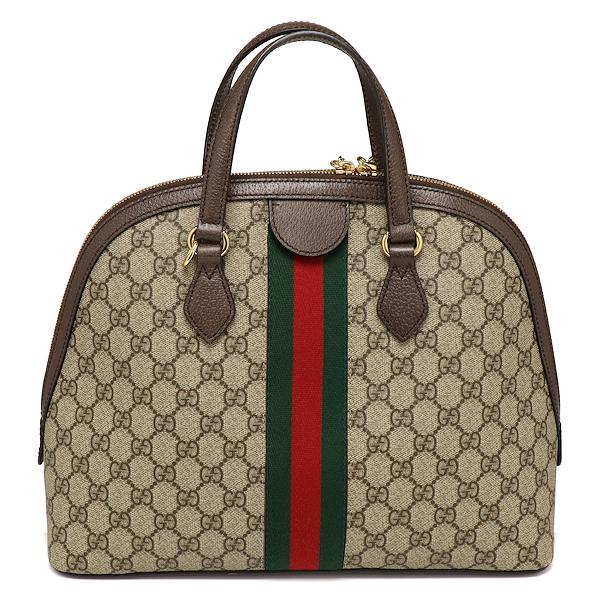 GUCCI ダブルG ショルダーバッグ スエード 3way ゴールド×ブラウン