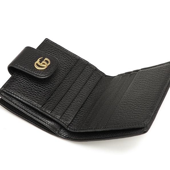 グッチ 財布 GGマーモント 二つ折り財布 523193 レザー ブラック GUCCI｜oyama｜08