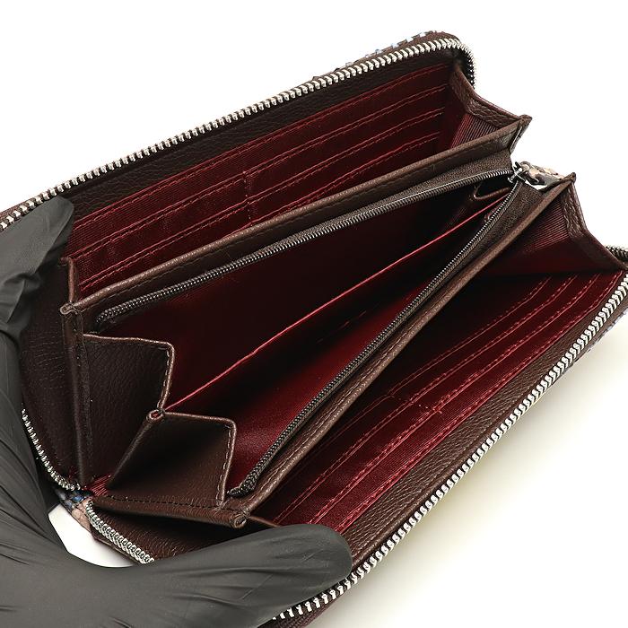 未使用 パイソン ラウンドファスナー長財布 TW-0007 マルチカラー M.I  