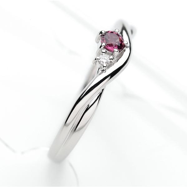 TASAKI 新品同様 田崎真珠 ガーネット ダイヤ0.01ct Pt900