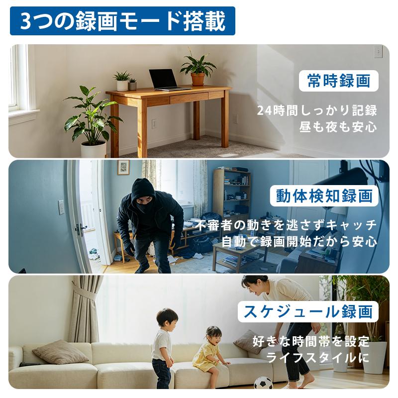 見守りカメラ ペットカメラ 監視カメラ 室内 WIFI 3MP 防犯カメラ PTZ
