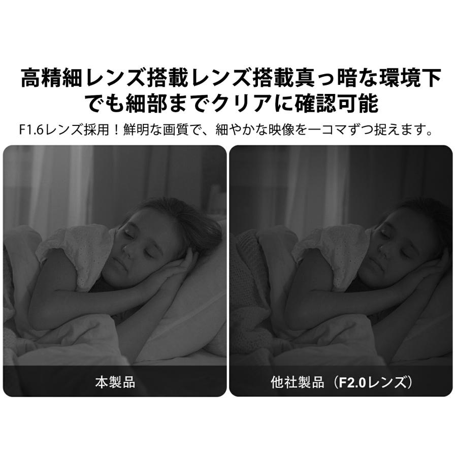 GENBOLT ペットカメラ 見守りカメラ 防犯カメラ 室内 家庭用 監視カメラ 小型 電池式 WIFI ネットワークカメラ 3MP 高齢者 PTZ スマホアプリ 赤ちゃん GB108K*2_6