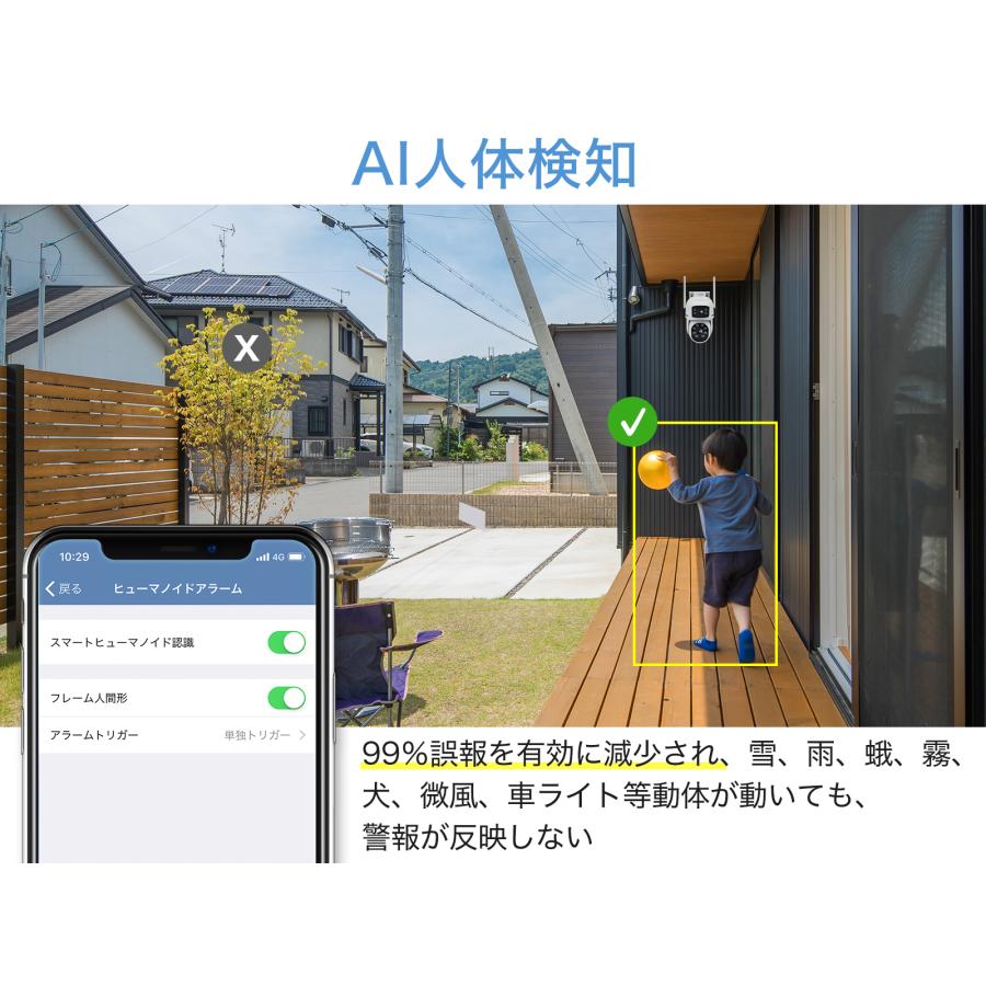 双レンズ 防犯カメラ 屋外 5Ghz Wi-Fi 監視カメラ バレット 双レンズ 防犯カメラ 屋外 5Ghz Wi-Fi 監視カメラ バレット