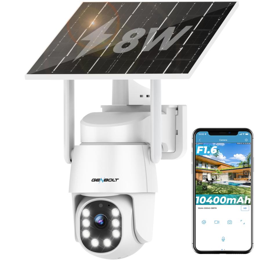 GENBOLT　型番　GB216-4G 防犯カメラ ソーラーパネル付き 本体 GENBOLT 防犯カメラ 屋外 ソーラ ー wifi/4G LTE 3MP 監視カメラ