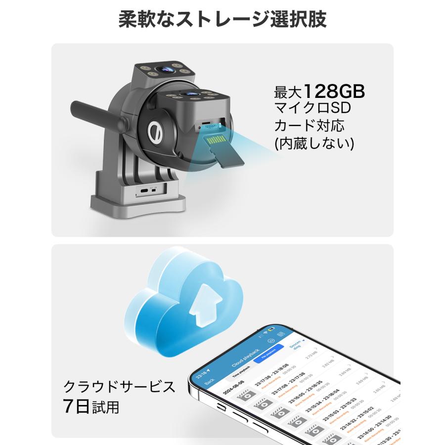 GENBOLT 防犯カメラ 屋外 ソーラー wifi/4G LTE 3MP 監視カメラ