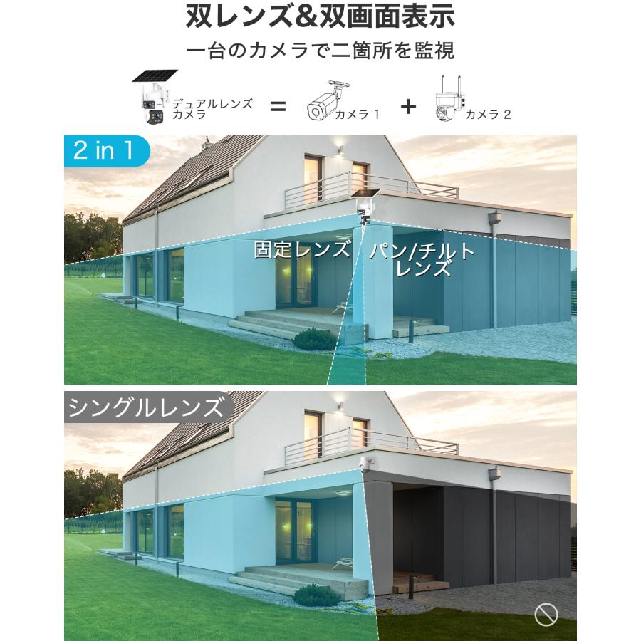 GENBOLT 防犯カメラ 屋外 ソーラー wifi/4G LTE 3MP 監視カメラ