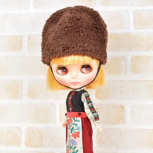 ファーハットガールセット ブラウン 22cmドール用 ブライス 未使用 by.echo*コラボ Dear Darling fashion for dolls ジュニームーン 札幌市 即納】Dear Darling fashion for dolls「ファーハットガールセット