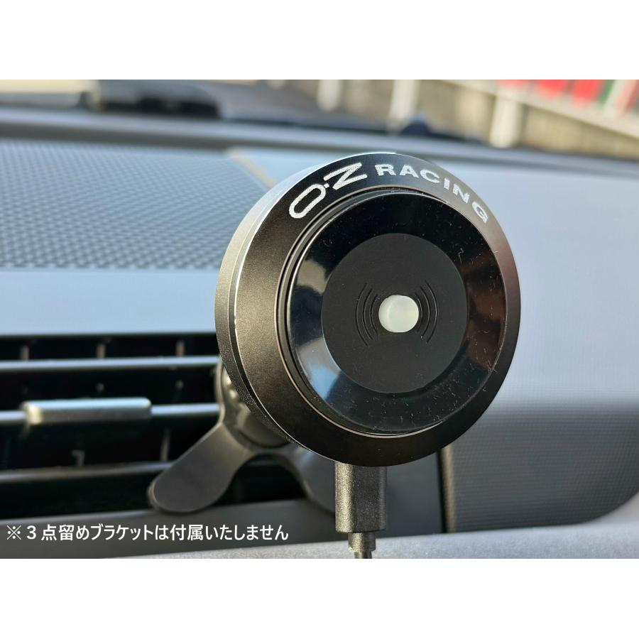 OZレーシング 電動吸盤式充電スマートホンホルダー ワイヤレス充電対応