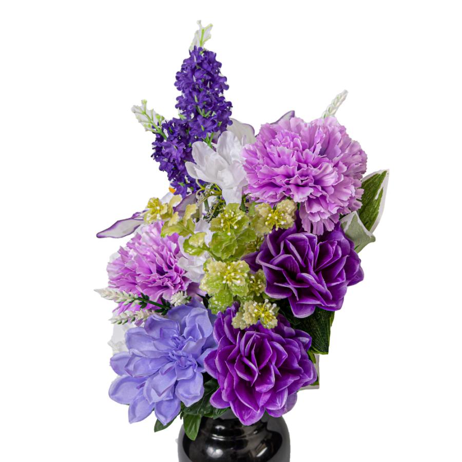 カトリック カーネーション ユリ ライラック 造花 2束 固定具付き 洋花