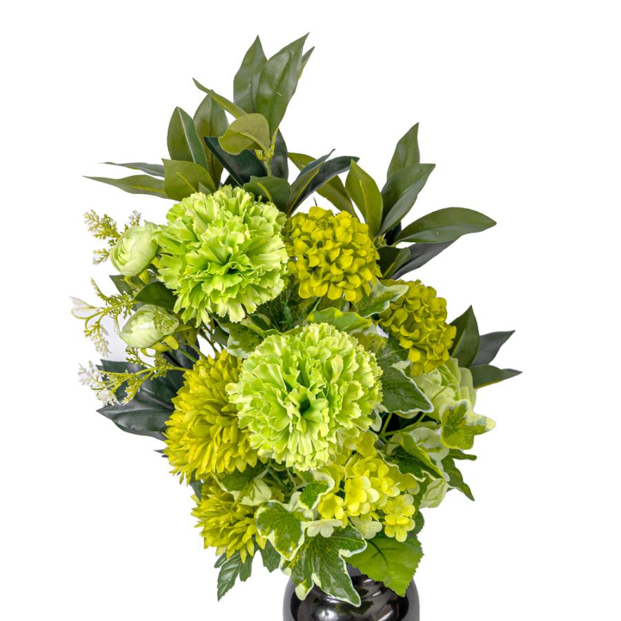 お墓用 カーネーション マム ラナンキュラス しきみ(樒)付き 造花 2束