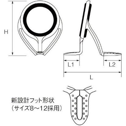 富士工業 ガイド T-LRVTG10 チタン トルザイト R型 LRVガイド ロッド パーツ メール便対応可能｜ozatoya｜02