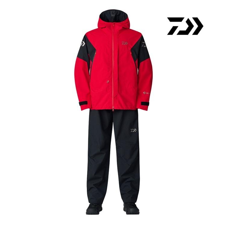 TSURIKEN レインウェア ブラック/レッド LL DAIWA（ダイワ） レインウェア DR-1825 GORE-TEX コンビアップレイン