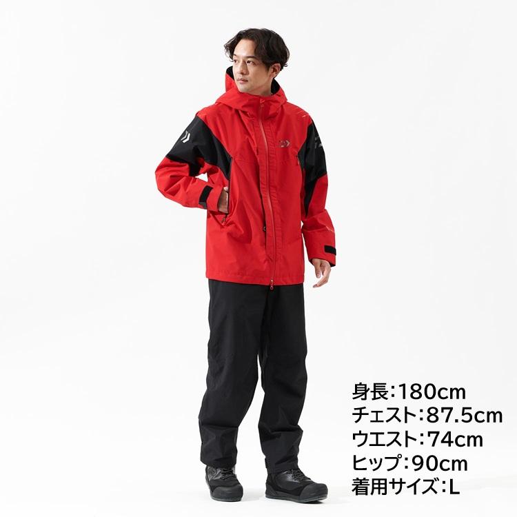 ダンスウィズドラゴン】美品 レインウェア レッド 上下 Mサイズ メンズ