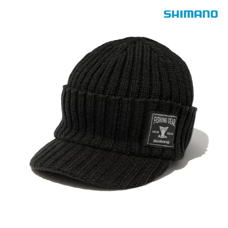 専用　黒 ニット帽 シマノ（SHIMANO） 帽子 CA-054X つば付きニットキャップ : OZATOYA