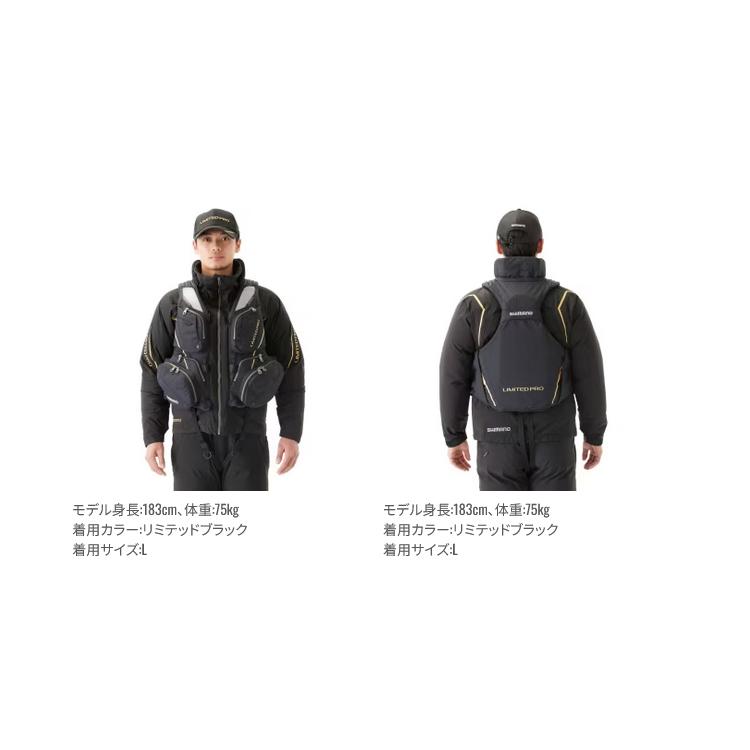 SHIMANO ブラックライフジャケット シマノ（SHIMANO） ライフジャケット ラフトエアジャケット(膨脹式