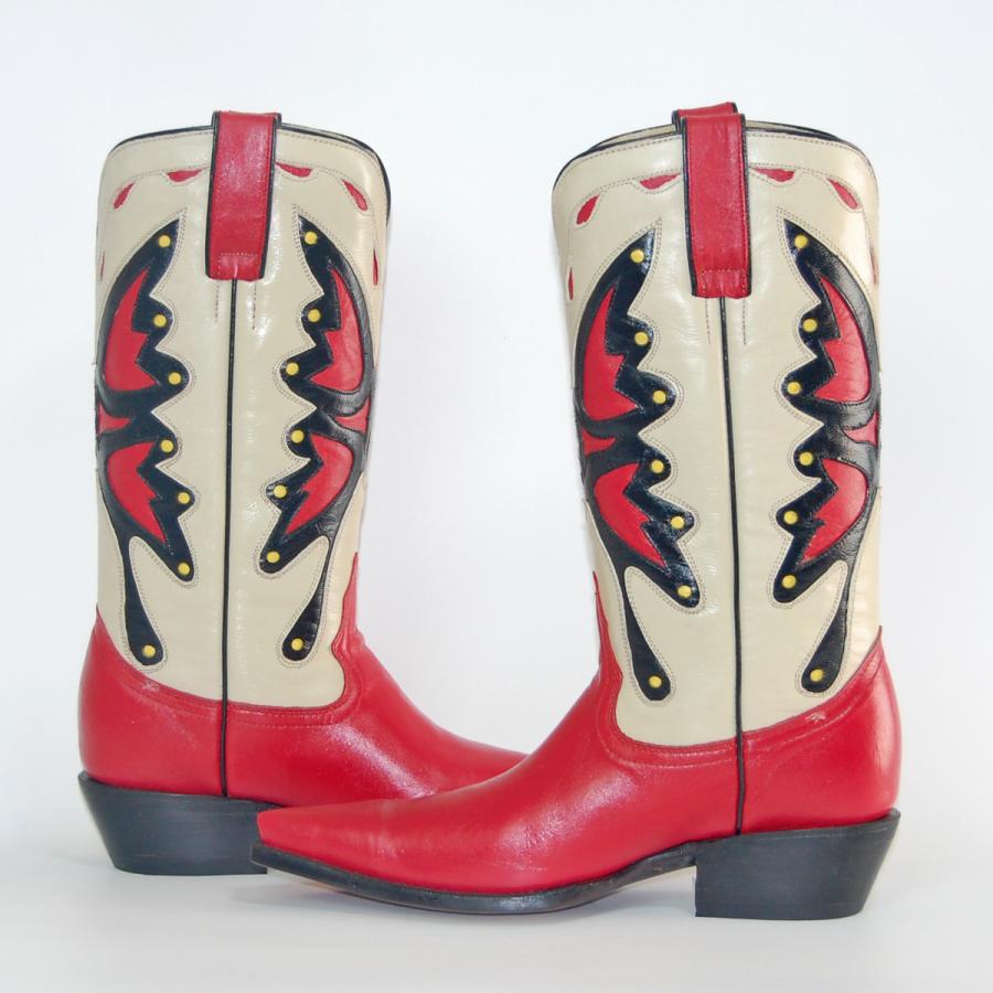 ウエスタンブーツ レディース 23.0 バタフライインレイ 本革