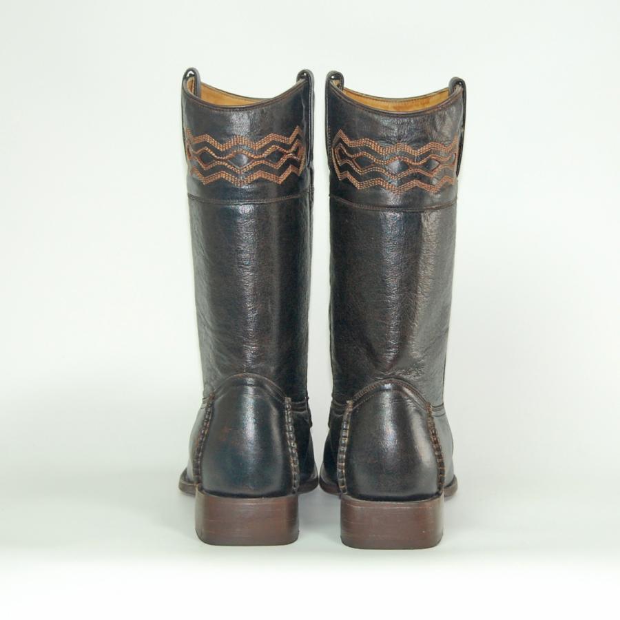 ウエスタンブーツ メンズ 29.0 スクエアトゥ 本革 : オオゼキ靴店