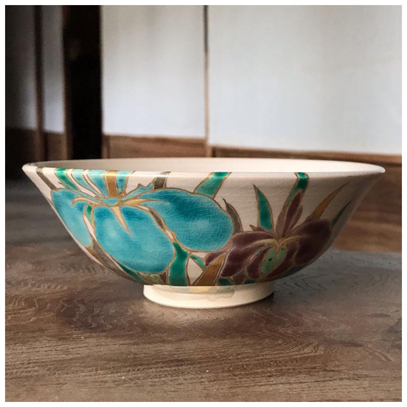 抹茶茶碗 茶道具 茶碗 茶器 夏茶碗 かきつばた 犬山焼 尾関作 抹茶茶碗 茶道具 茶碗 茶器 夏茶碗 かきつばた 犬山焼 尾関作