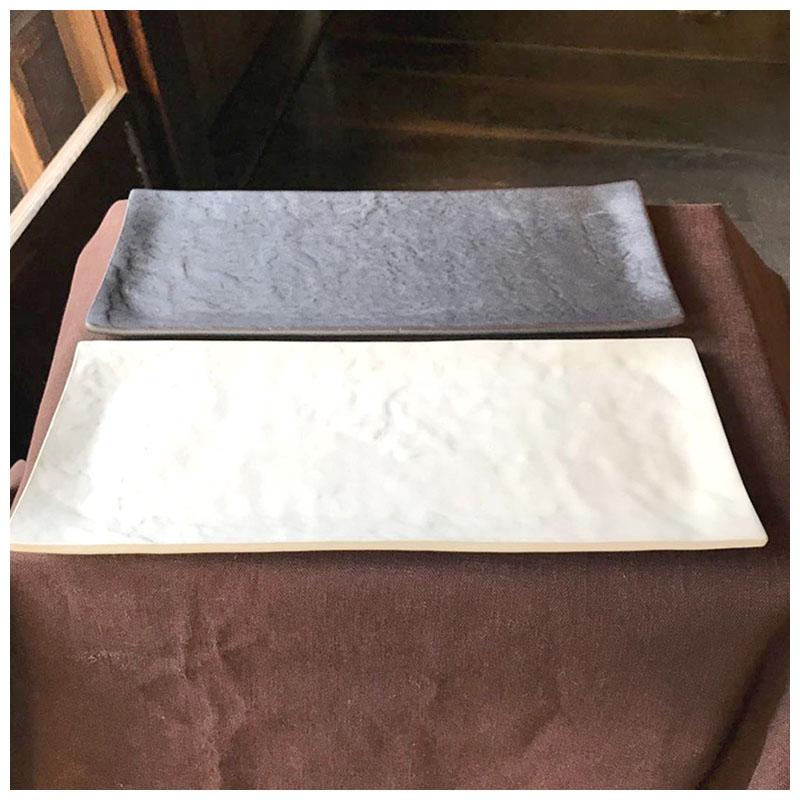 美品】板皿長皿角皿陶器置物インテリア工芸品美術品A3157