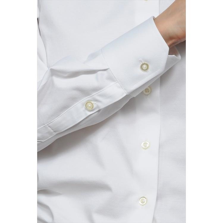 レディース シャツ ビジネス ワイシャツ ブラウス ビズポロ ニット 長袖 ワイド クールマックス イージーケア クールビズ ナチュラルフィット 大きい | ozie | 03