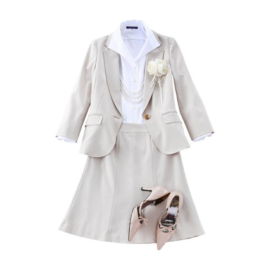 レディース シャツ ビジネス ワイシャツ ブラウス 長袖 イタリアンカラー ホワイト 白 形態安定 日本製 ナチュラルフィット トップス 大きいサイズ おしゃれ | ozie | 13