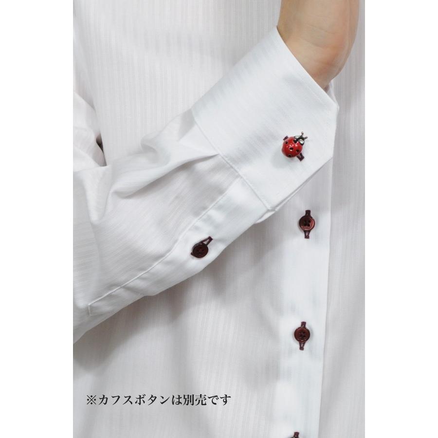 レディースシャツ ブラウス 長袖 ホワイト 白 ワイシャツ オフィス ビジネス ワイドカラー 日本製 ナチュラルフィット トップス 形態安定 大きいサイズ おしゃれ | ozie | 07