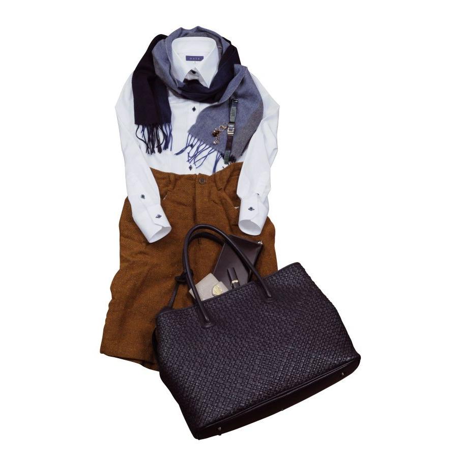 レディースシャツ ブラウス 長袖 ホワイト 白 ワイシャツ オフィス ビジネス ワイドカラー 日本製 ナチュラルフィット トップス 形態安定 大きいサイズ おしゃれ | ozie | 10