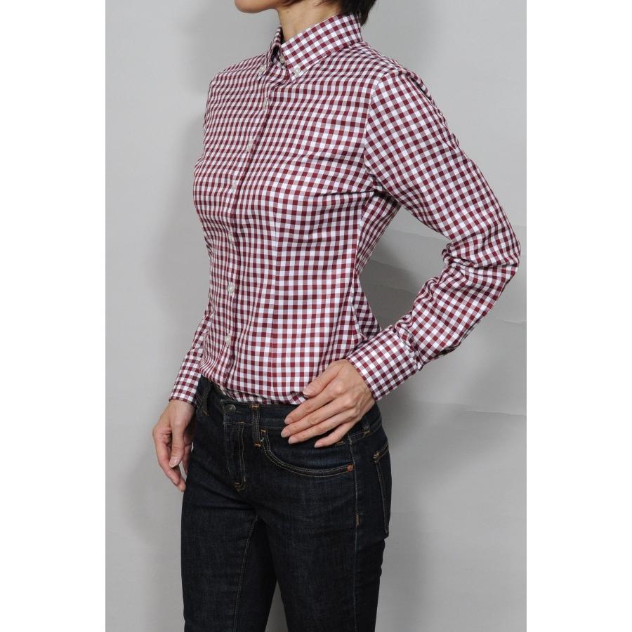 レディースシャツ ワイシャツ ワインレッド 赤 オフィス ブラウス ビジネス 長袖 ボタンダウンシャツ 日本製 綿100 ナチュラルフィット トップス 大きい 6274 F09 Winered Ozie オジエ ワイシャツ専門店 通販 Yahoo ショッピング