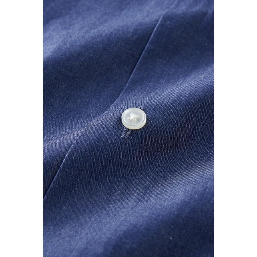 ワイシャツ メンズ 長袖 カッターシャツ yシャツ ビジネスシャツ ブロード 綿100％ プレミアムコットン ホリゾンタルカラー ダブルカフス おしゃれ | ozie | 06