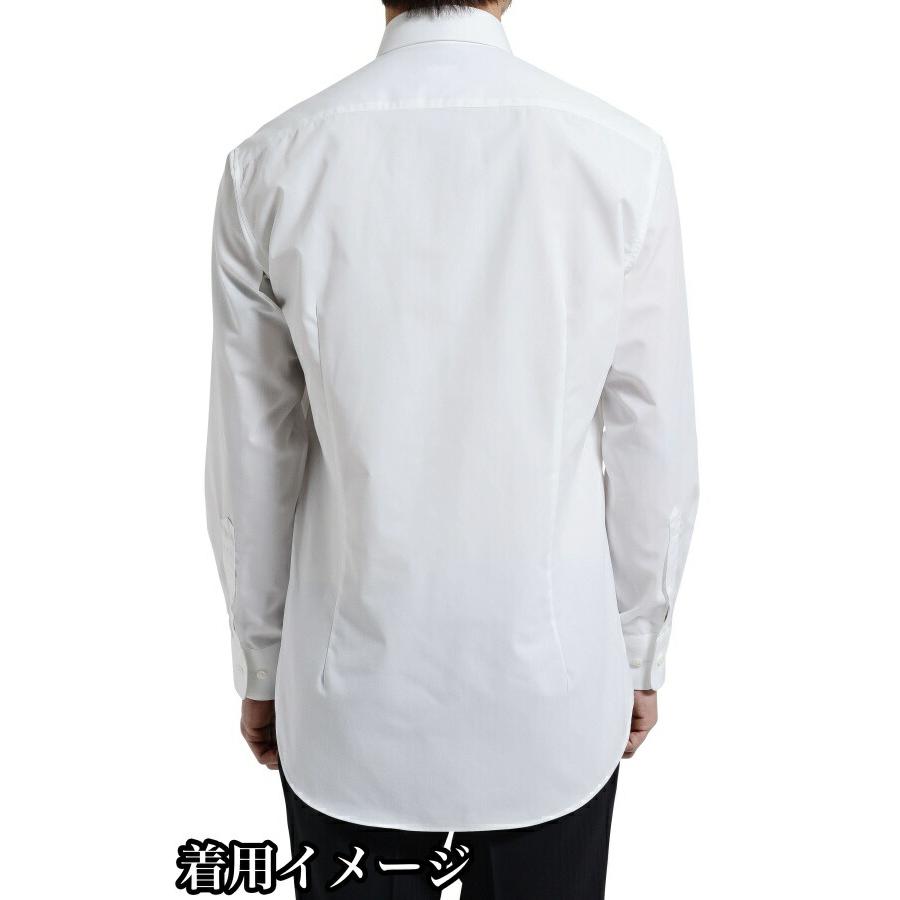 ワイシャツ メンズ 長袖 カッターシャツ yシャツ ビジネスシャツ 形態安定 ワイドカラー おしゃれ 白 ポケットなし｜ozie｜10
