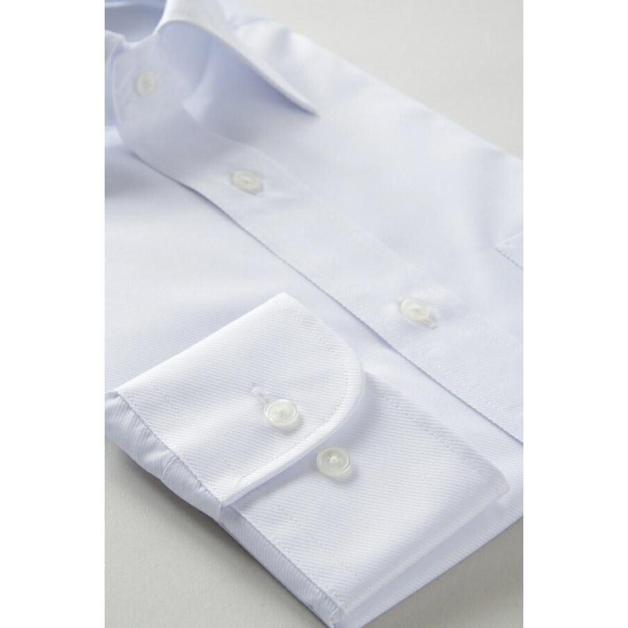 ワイシャツ メンズ 長袖 ビジネスシャツ Yシャツ ホワイト 白 ワイドカラー おしゃれ 大きいサイズ 小さいサイズ 形態安定｜ozie｜05