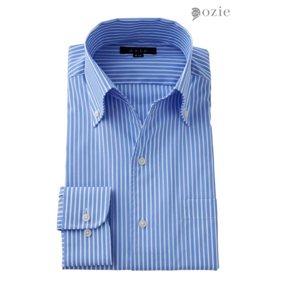 ワイシャツ メンズ 長袖 カッターシャツ yシャツ ビジネスシャツ 形態安定 ボタンダウン スキッパーシャツ イタリアンカラー ブロード おしゃれ | ozie