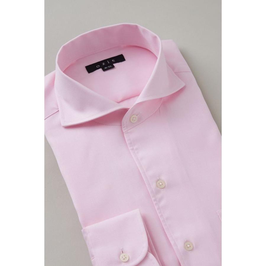 イタリアンカラー ワイドカラー ワイシャツ メンズ 長袖 スリム プレミアムコットン 形態安定 ビジネスシャツ おしゃれ 3l 4l ピンク 8045 Y01c Pink Ozie オジエ ワイシャツ専門店 通販 Yahoo ショッピング