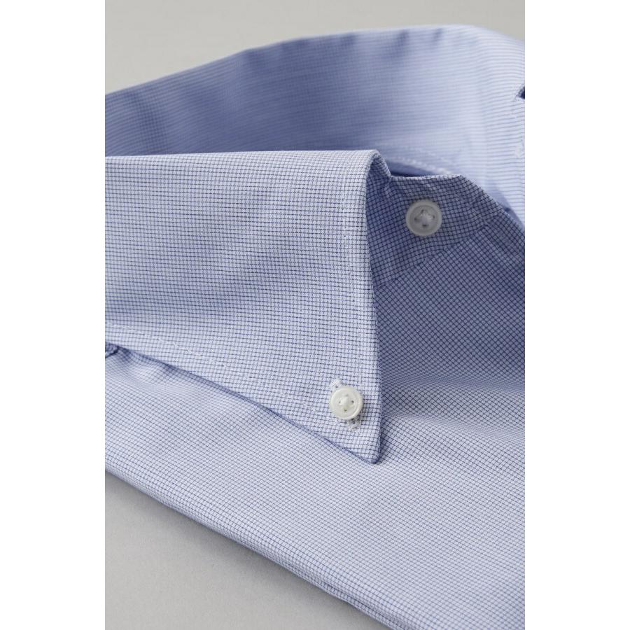 ワイシャツ メンズ 長袖 スリム 形態安定 ビジネスシャツ Yシャツ ドレスシャツ カッターシャツ ボタンダウン イタリアンカラー おしゃれ 大きいサイズ チェック 8051 A02f Blue Ozie オジエ ワイシャツ専門店 通販 Yahoo ショッピング